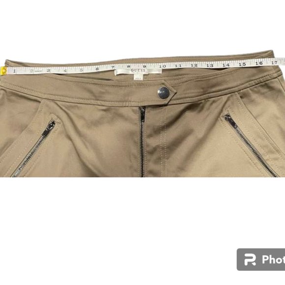 Guess ~ Wide Leg Flared Capri Gaucho Pants with Zippered Front Pockets  size 10 - Picture 7 of 14